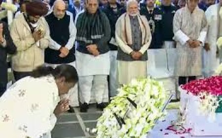 Expressions on our former prime minister Manmohan Singh's cremation place as Nigambodh Ghat 