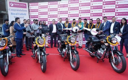 Finova Capital hands over keys of Royal Enfield to outstanding winners
