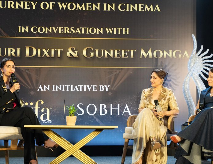International Women’s Day at IIFA: Madhuri Dixit & Guneet Monga Talk Cinema & Empowerment